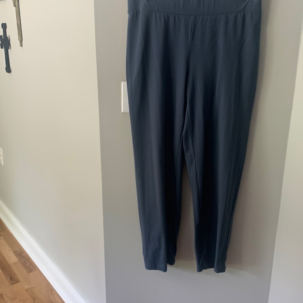 NWT Pure Jill pull on pants color Night sky M Pima cotton modal blend wide waist